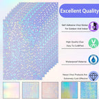 60 Sheets Holographic Laminate Sheets Clear Glitter A4 Size Vinyl Sticker Paper - Image 3