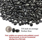 FANTIAN Black Pebbles for Indoor Plants, 3/8 inch Small Bag Stones, Decorative - Image 2