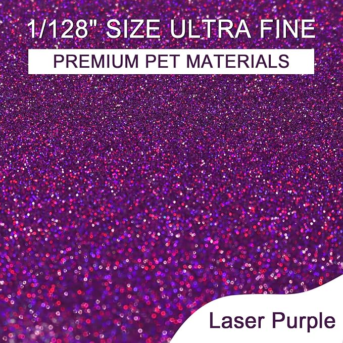 Ceya 3.8oz/ 110g Holographic Ultra Fine Glitter Powder Laser Purple Glitter - Image 2