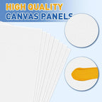 ESRICH 234 Pack Canvas with Easel Set 8 x 10 in Canvas Boards with 11.8 in - Image 5