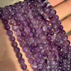 MJDCB Natural Dreamy Amethyst Beads Round Stone Beads DIY Loose Beads - Image 7