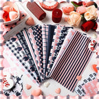 HunnmingRe 20 Pcs 10''x10'' Valentines Pink Quilting Fabric Square Bundle Love - Image 3