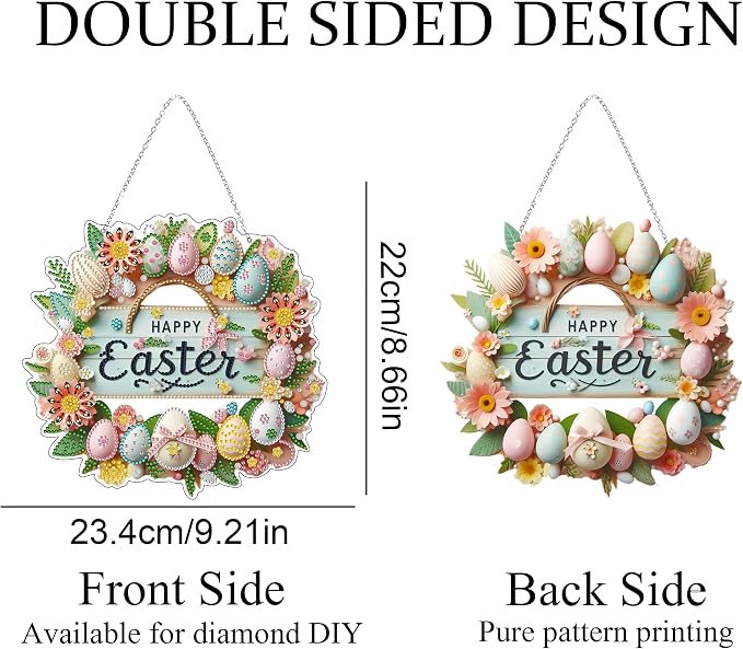 JJFox Diamond Art Hanging Kit for Adult, Special Shaped Rhinestone, DIY Acrylic - Image 7