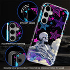 for Samsung Galaxy S25 Plus Case, Skull Star Collage Pattern Glossy 2 in 1 - Image 5