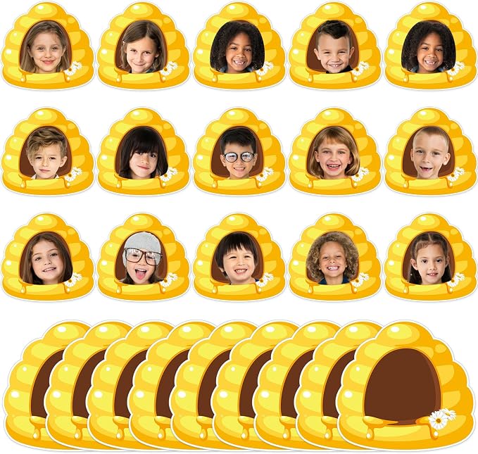gisgfim 80Pcs Bee Hive Cutouts Summer Honey Bee Hive Decorations Bulletin Board by gisgfim