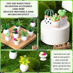 26Pcs Miniature Potted Plants, Mini Artificial Plants, 1:12 Scale Doll House - Image 2