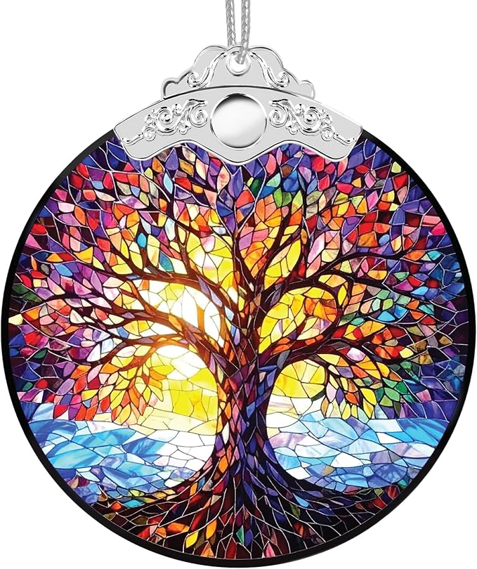 Christmas Ornaments 2025 Faux Stained Glass Effect, Christmas Tree Ornaments by Boyese