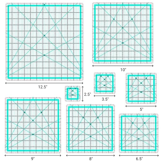 8 Quilting Rulers, Quilting Squares | Square Rulers, Quilting Rulers and - Image 4
