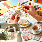 Neworkg 700 PCS Hexagon Piecing Paper Templates, 1.25" White Paper templates - Image 6