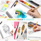 Ohuhu Mix Media Pad, 8.3" x 8.3" Mixed Media Art Sketchbook, 120 LB/200 GSM - Image 5