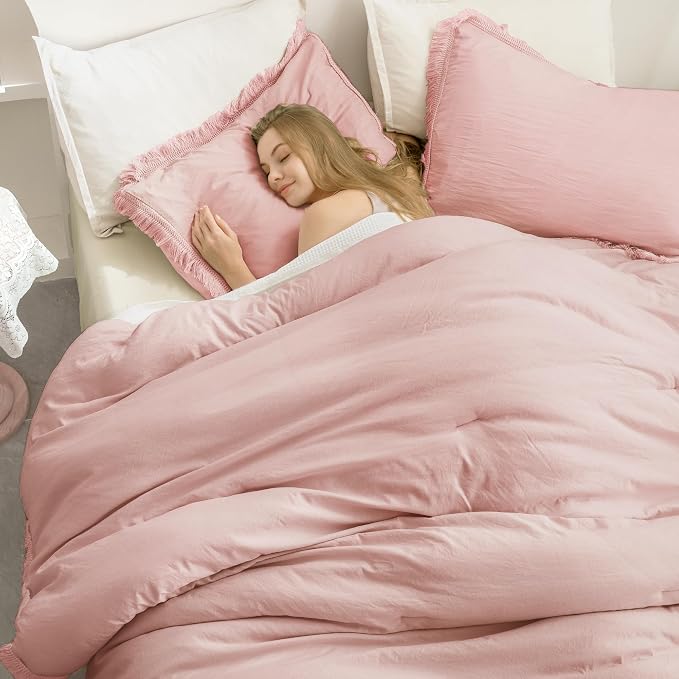 Andency Pink Comforter Set King Size - Image 4