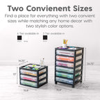 IRIS USA Fits 12" x 12" Paper, 6-Tier Scrapbook Rolling Storage Cart - Image 8