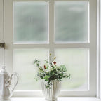 VELIMAX Reeded Glass Privacy Film, Frosted Window Vinyl, 3D Decorative Window by VELIMAX