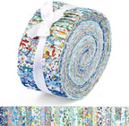 45 Pcs Fabric Jelly Rolls, Jelly Roll Strips by Ftyiwu