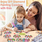 ijbnhd 8 PCS Christmas Diamond Painting Coasters | Christmas Gnome Diamond Art - Image 4