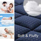 HYLEORY Full Mattress Pad Quilted Fitted Mattress Protector Cooling Pillow Top - Image 3