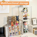 Attelite Acrylic Display Case for Collectibles 3-Tier Adjustable 2Pack | - Image 5