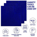 3 Pcs Glitter Blue Glossy Acrylic Sheets, 7.87 x 7.87 x 1/10 Inch Laser Cutting - Image 6