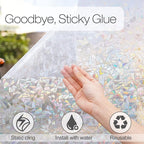 rabbitgoo Window Privacy Film Rainbow Film Decorative Window Sticker, 3D Static - Image 4