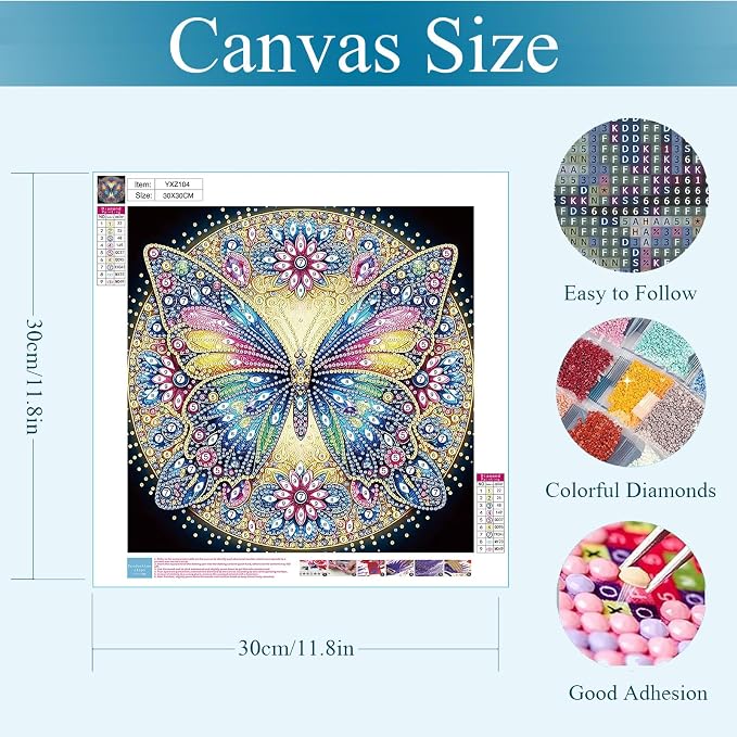 Gemozaic Diamond Art Kits for Adults, Butterfly Special Shape Diamond Painting - Image 2
