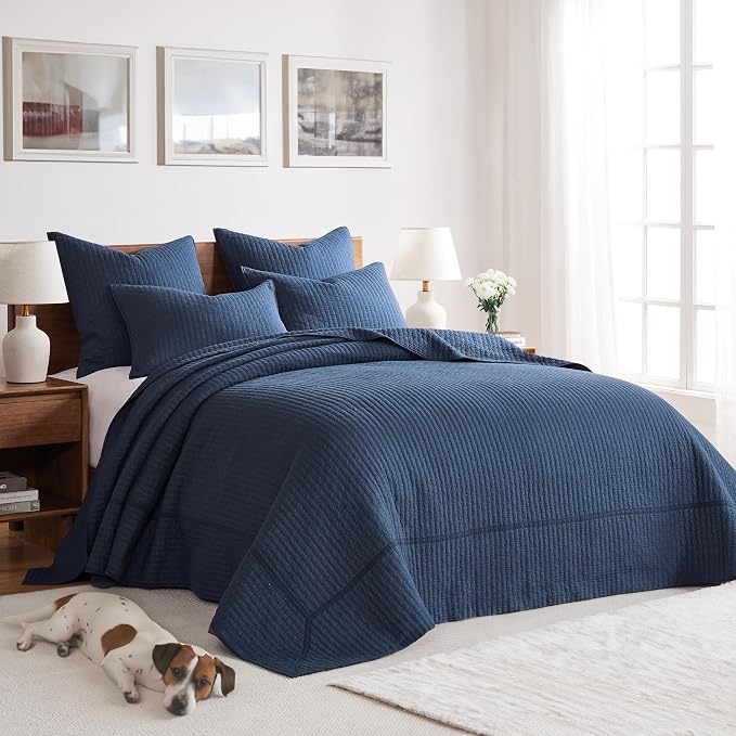 Levtex Home Cross Stitch Reversible King Bedspread Set - Image 2