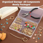 selizo 263Pcs Charms Lip Gloss Keychain Making Kit, DIY Craft Supplies - Image 6