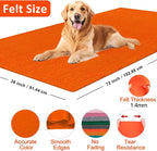 XSEINO Orange Large Felt Fabric 72" X 36 ", 1.4 mm Thick Soft Felt Fabric Sheet - Image 2