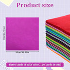 120 Pcs 12 x 12 Inch Felt Sheets - Image 2