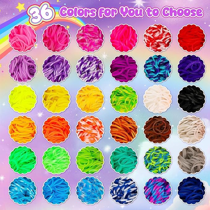 UUEMB 10000+ Rubber Band Bracelet Kit, Colorful Loom Bracelet Making Kit - Image 3