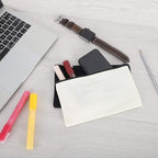 12 Pieces White Cotton Canvas Makeup Bag, Blank DIY Craft Bag - Image 2