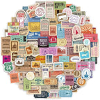 Prstincol 300 Pcs Vintage Travel Stickers Ticket Stickers by PRSTINCOL