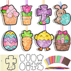 Eersida 32 Sets Easter Suncatcher Craft Kit, Easter Window Art Crafts by Eersida