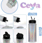 Ceya 3.8oz/ 110g Holographic Ultra Fine Glitter Powder Laser Silver Glitter - Image 4