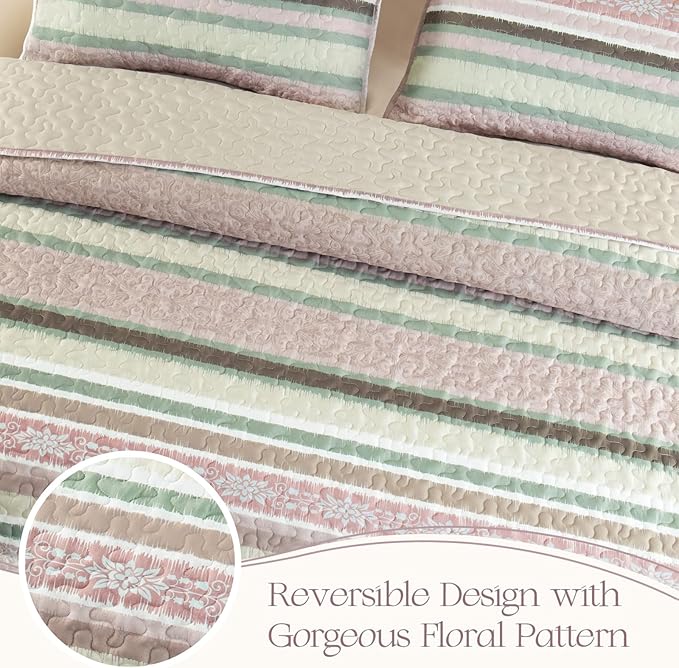 Exclusivo Mezcla Reversible Boho Quilts King Size - Image 3