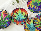 8 PCS Leaves Diamond Art Coasters Kits Diamond Painting Coaster | Diamond - Image 7