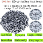 300Pcs Silver Sealing Wax Beads, Vintage Wax Seal Beads - Image 5