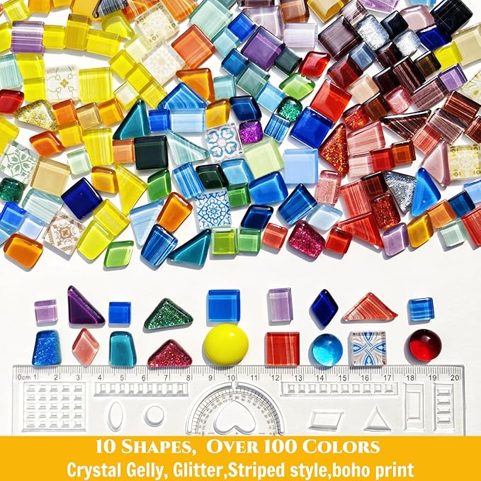 IcosaMro 2.2LB Mosaic Tiles for Crafts DIY Stepping Stone Project Supplies | - Image 3