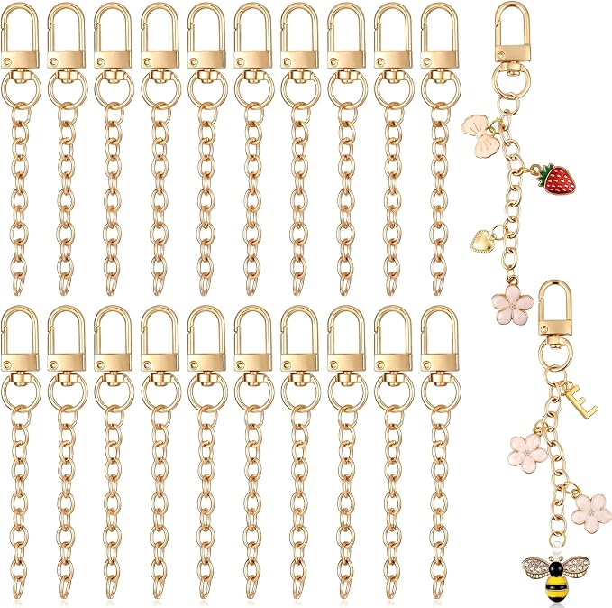 20PCS Gold Metal Keychain Clip Jewelry Clips by Unknown