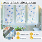 Coavas Stained Glass Window Privacy Film, Rainbow Static Cling Decorative - Image 5