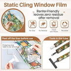 Window Privacy Film, Stained Glass Static Cling Rainbow Stickers 23.6" x - Image 5