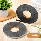 Tatuo 2 Rolls Double Sided Foam Tape 0.6 Inch by 50 Feet Black PE Foam Tape - Image 2