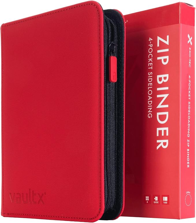 Vault X 4 Pocket Zip Trading Card Binder 160 Cards Exo-Tec | Holds 160 by VaultX