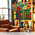Book Lover Gifts for Mom, Mother’s Day, Faux Stained Glass Book Ornament - Image 6