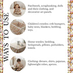 Vintage Sewing Notions Patchwork Cotton Fabric Panel 61 x 36.6 Inches, Buttons - Image 9