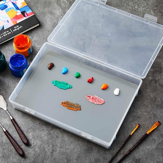 Nuanchu 1 Set Large Handy Glass Oil Paint Palette Included 17 x 12.13 Inches - Image 4