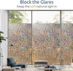 rabbitgoo Window Privacy Film Rainbow Film Decorative Window Sticker, 3D Static - Image 6