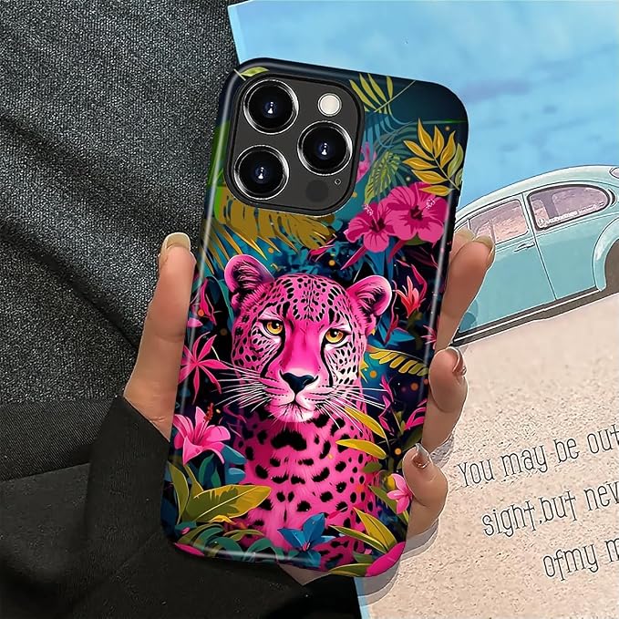 ZHEGAILIAN Case for iPhone 16 Pro Max, Panther Leopard Flower Durable - Image 5