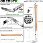 GREBSTK Crack Weeder Crevice Weeding Stainless Steel Sharp Tool, 22 in | - Image 2