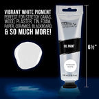 U.S. Art Supply Titanium White Oil Paint - Image 3