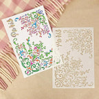 TIAMECH A4 Reusable Flower Edge Frame Stencil - Image 5